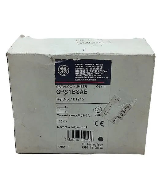 Disjuntor Motor GE GPS1BSAE 0,63-1a - Cabo Eletro