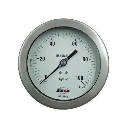 Manômetro Inox Asta 115mm 1/2 NPT 0 a 100kgf/cm² - Cabo Eletro