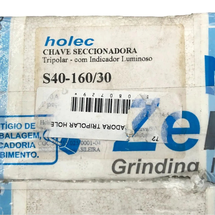 Chave Seccionadora Tripolar Holec S40-160/30 160A 500v - Cabo Eletro