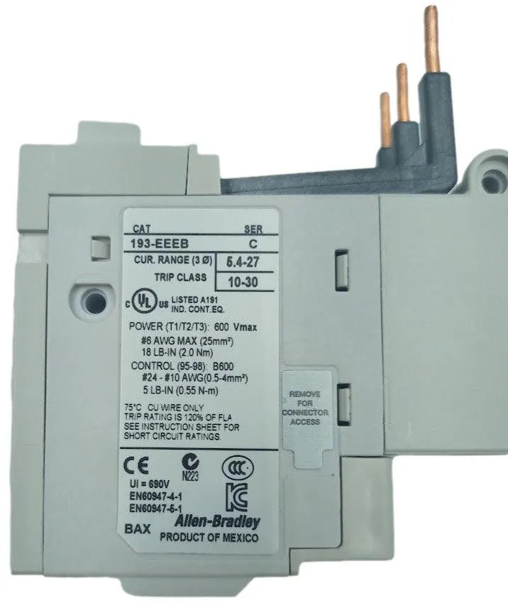 Relé Térmico Allen Bradley 193-EEEB C 5.4-27A - Cabo Eletro