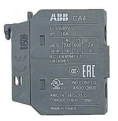 Bloco de Contato Auxiliar ABB CA4-22E 16A 690V - Cabo Eletro