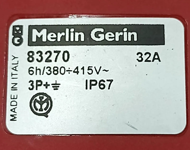 Tomada De Embutir Merlin Gerin 83270 6H 380-415v 32A 3P+T - Cabo Eletro