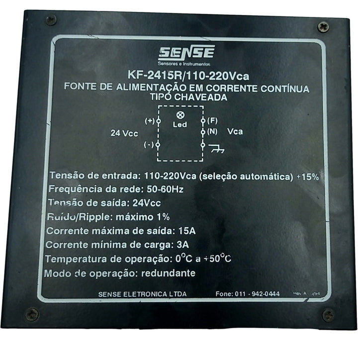 Fonte de Alimentação Sense KF-2415R-110-220Vca - Cabo Eletro