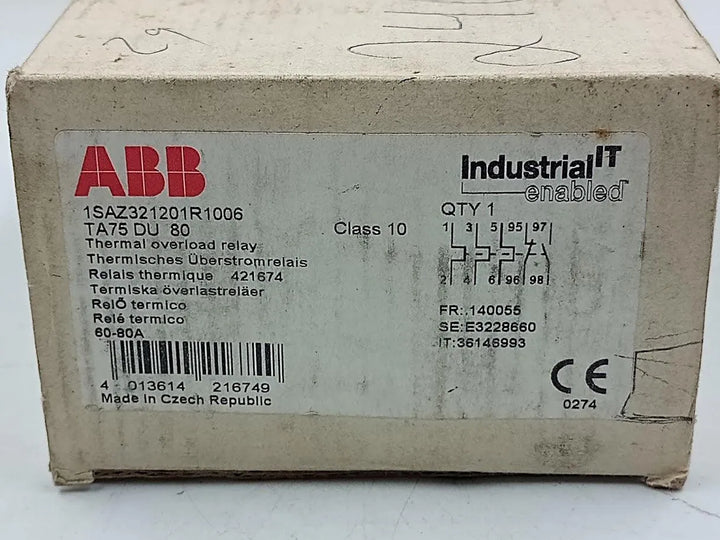 Relé Térmico Abb TA75 DU 80 60-80A 690V - Cabo Eletro