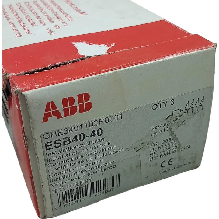 Contator ABB ESB40-40 24V AC/DC 40-450HZ - Cabo Eletro