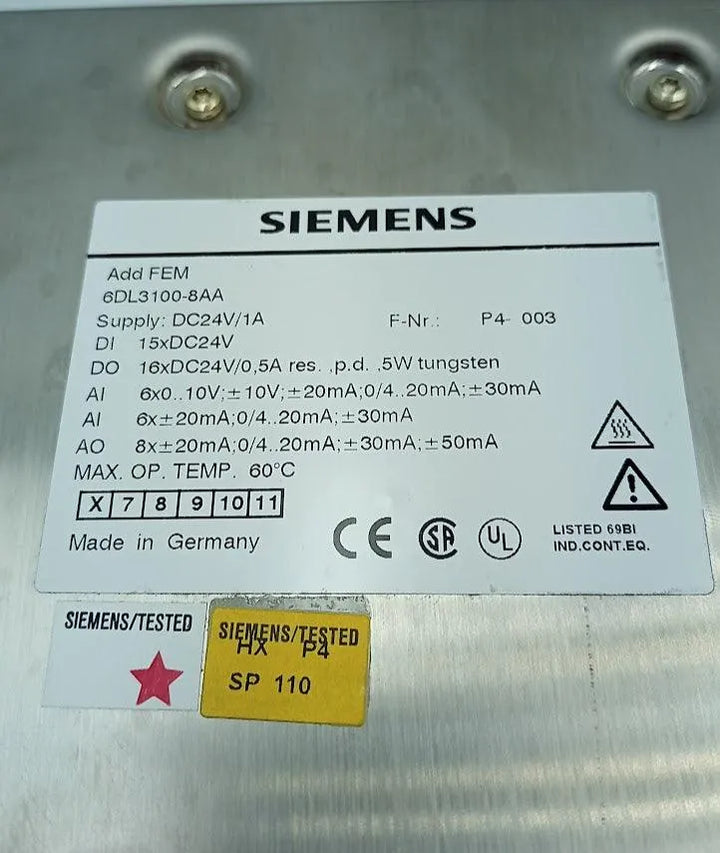 Módulo ADD FEM Siemens 6DL3100-8AA - Cabo Eletro