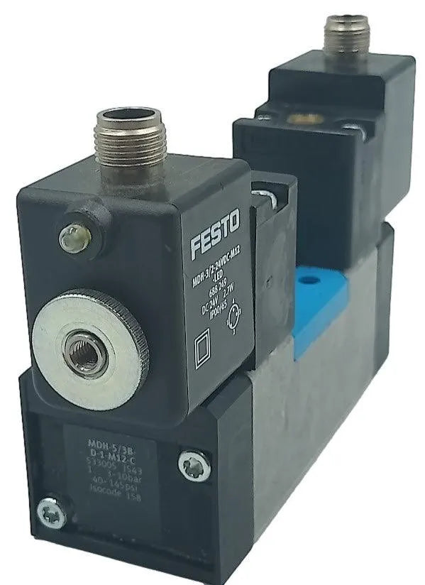 Válvula Solenoide Festo MDH-5/3B-D-1-M12-C 533005 - Cabo Eletro