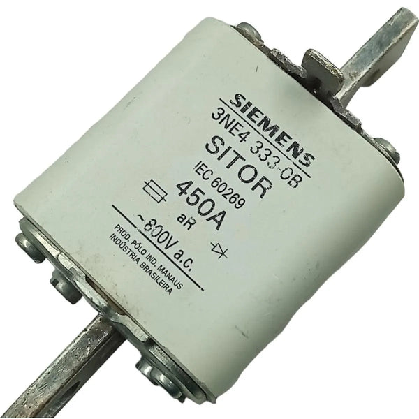 Fusível Sitor aR NH2 Siemens 3NE4 333-0B 450A 800v - Cabo Eletro