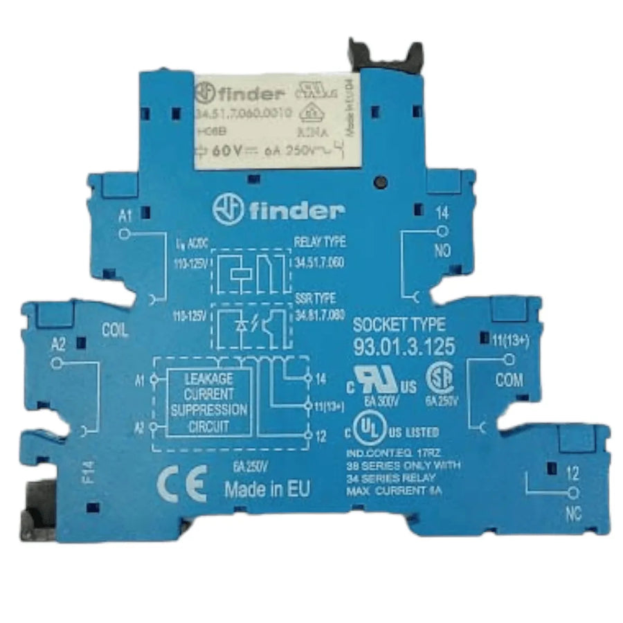 Módulo de Interface Relé Finder 38.51.3.125.0060.PAS 6A 250v - Cabo Eletro
