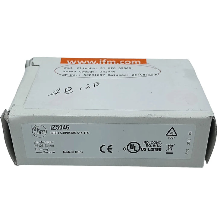 Sensor Indutivo IFM IZ5046 IZB31,5-BPKG/AS-514-TPS - Cabo Eletro