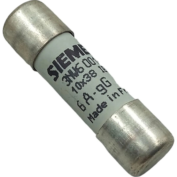 Fusível Cartucho 10x38mm gG Siemens 3NW6001-1 6A 500v - Cabo Eletro