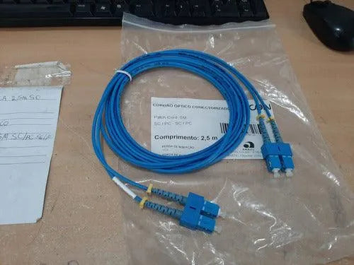 Cordão Óptico 2,5m Telcon Patch Cord Sc/pc-sc/pc - Cabo Eletro