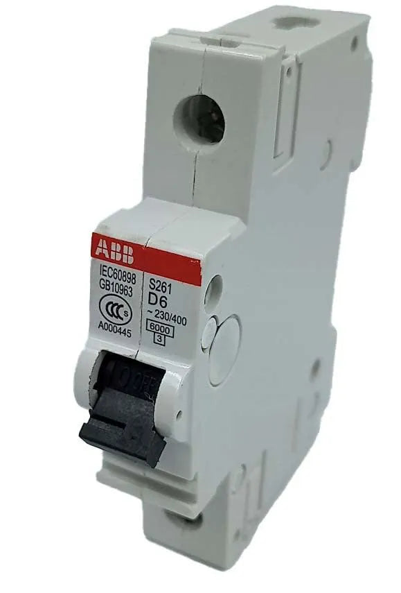 Disjuntor Monopolar ABB S261 D6 230/400v - Cabo Eletro