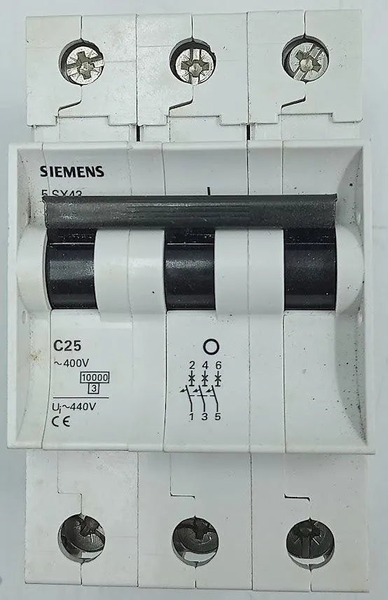 Disjuntor Tripolar Siemens 5SX4 325-7 C 25A 400v - Cabo Eletro