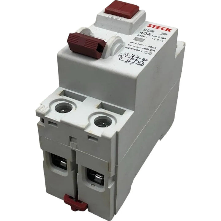 Interruptor Diferencial Steck SDR24030 2P 40A 30mA 230v - Cabo Eletro