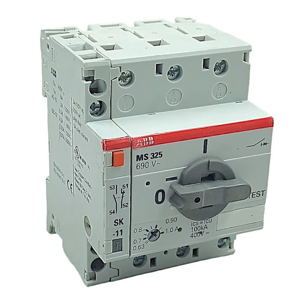 Disjuntor Motor Termomagnético ABB MS325 690V~ 100KA + SK-11