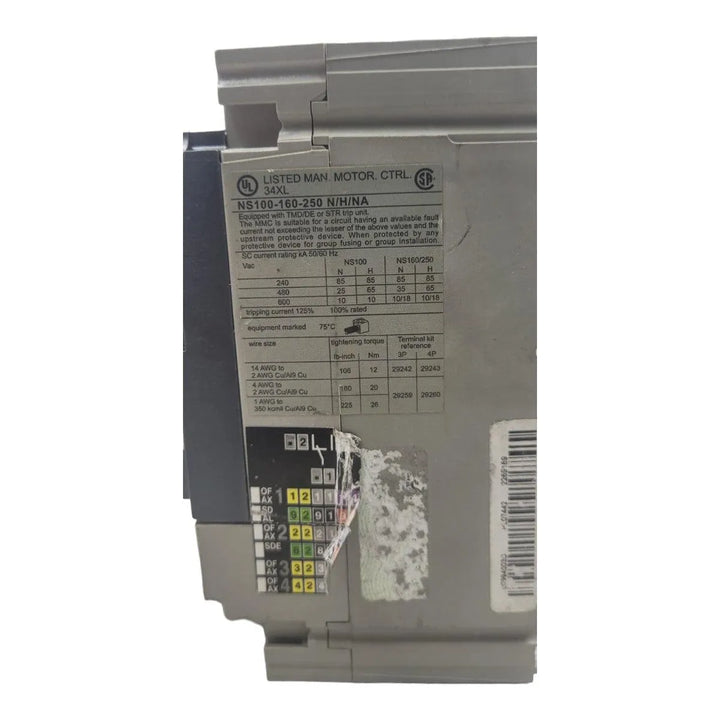 Disjuntor Caixa Moldada Merlin Gerin NS250 H 750V 8KV 250A - Cabo Eletro