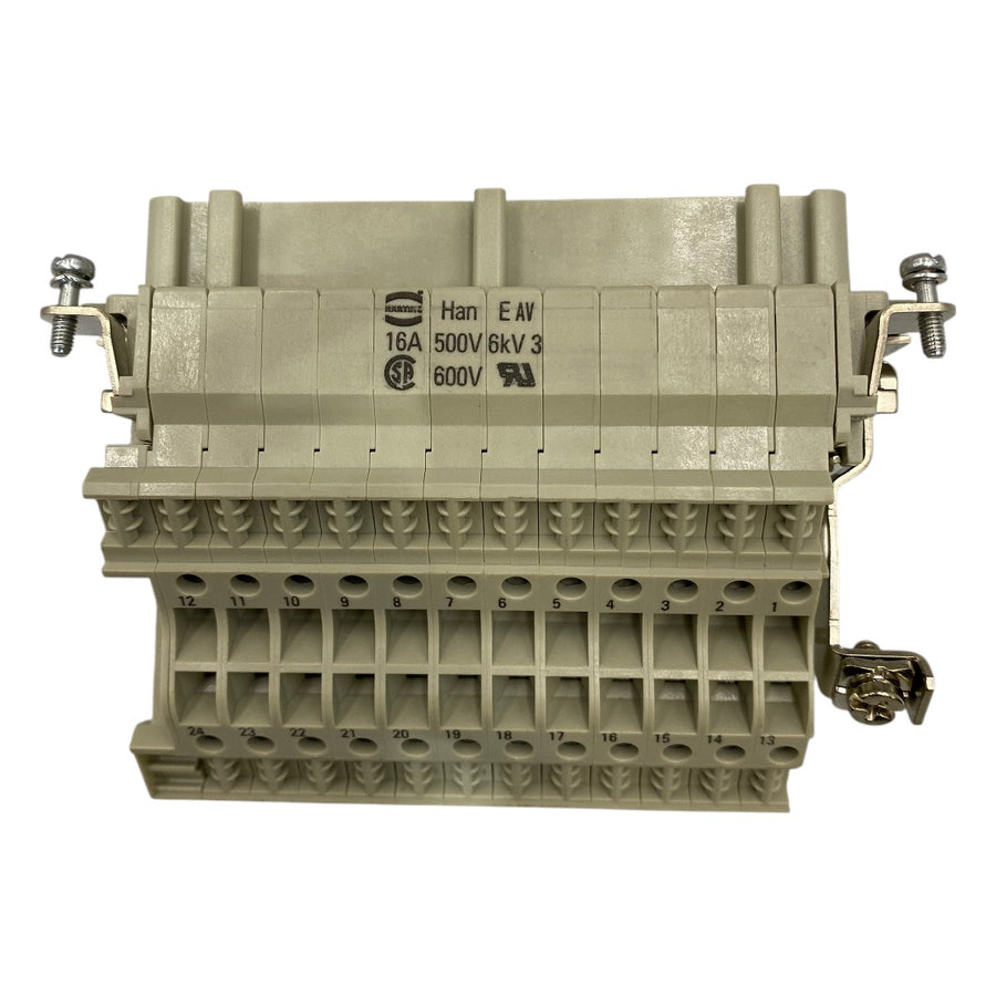 Conector de Bloco Terminal Harting Han E AV 24 Pos - Cabo Eletro