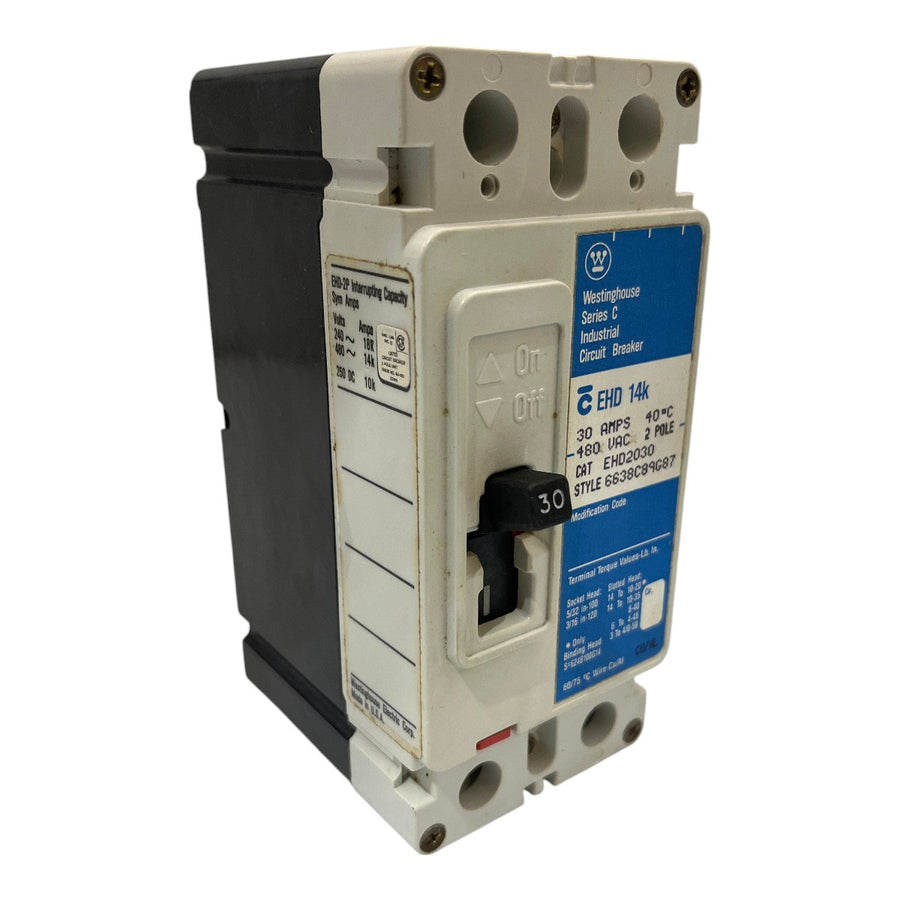 Disjuntor Caixa Moldada Westinghouse EHD2030 30A 480v 2P