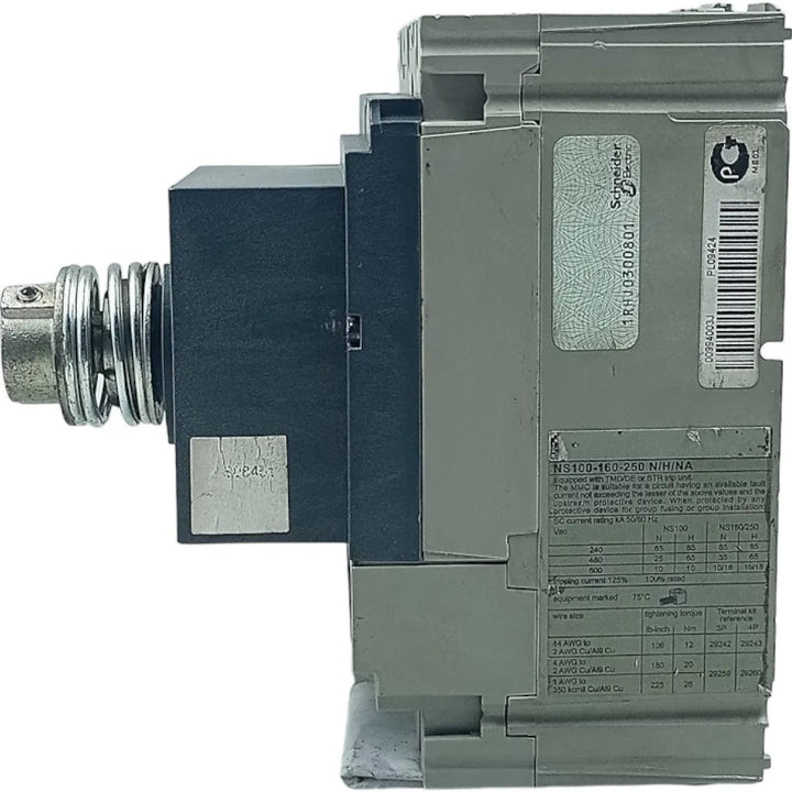 Disjuntor Caixa Moldada Merlin Gerin NS100H 750V 8KV 150A - Cabo Eletro