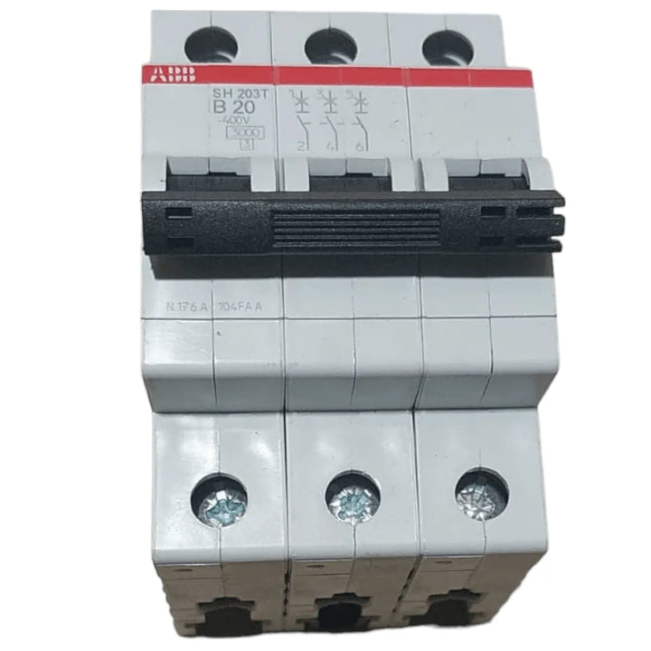 Disjuntor Tripolar ABB SH 203T B20 20A 40V 3KA - Cabo Eletro