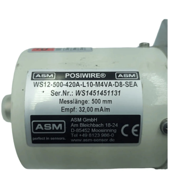 Sensor de Posição ASM WS12 500 420A L10 M4VA D8 SEA - Cabo Eletro