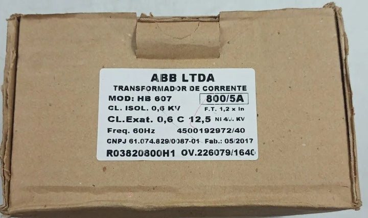 Transformador De Corrente Abb Trafo HB 607 800/5A - Cabo Eletro