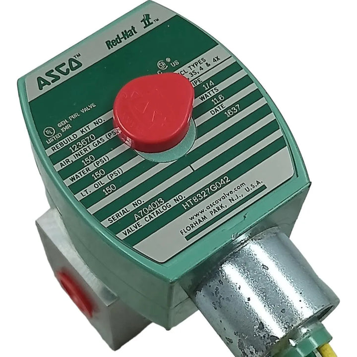 Válvula Solenoide ASCO HT8327G042 1/4 3 vias 11.6W - Cabo Eletro