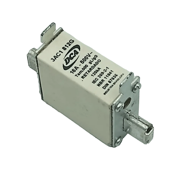 Fusível Retardado DCA 3AC1 812G 16A 500V 120kA gL/gG - Cabo Eletro