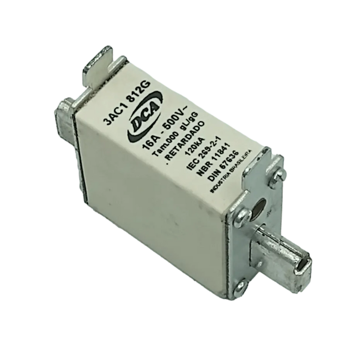 Fusível Retardado DCA 3AC1 812G 16A 500V 120kA gL/gG - Cabo Eletro