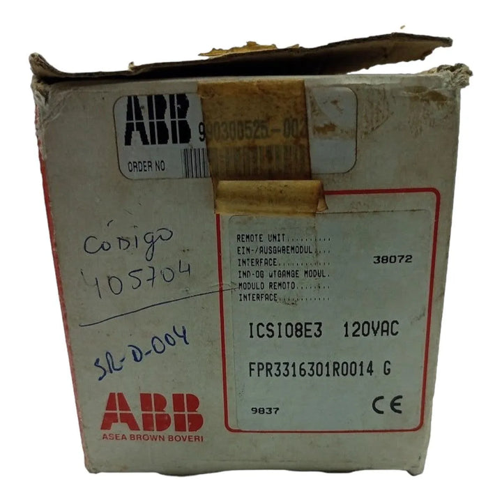 Módulo Interface Remoto ABB ICSI08E3 FPR3316301R0014-G 120v - Cabo Eletro