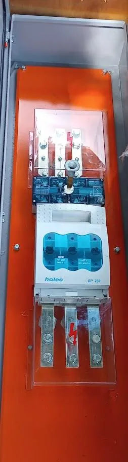 Chave Comutadora em Caixa + Base Relé Holec 250A 690V NH 01 - Cabo Eletro