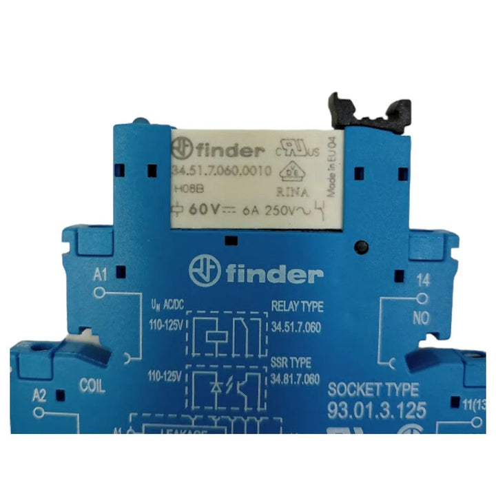 Módulo de Interface Relé Finder 38.51.3.125.0060.PAS 6A 250v - Cabo Eletro