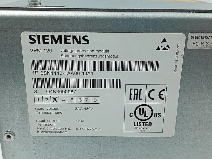 Módulo de Limitação de Estresse Siemens 6SN1113-1AA00-1JA1 - Cabo Eletro