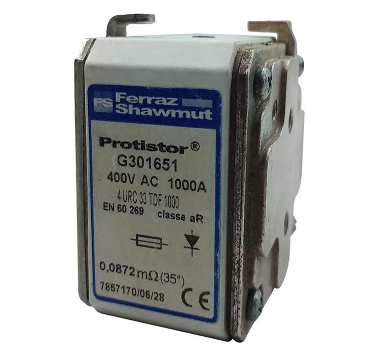 Fusível Ultra-Rápido Ferraz Shawmut PC33UC40V10CTD3 1000A - Cabo Eletro