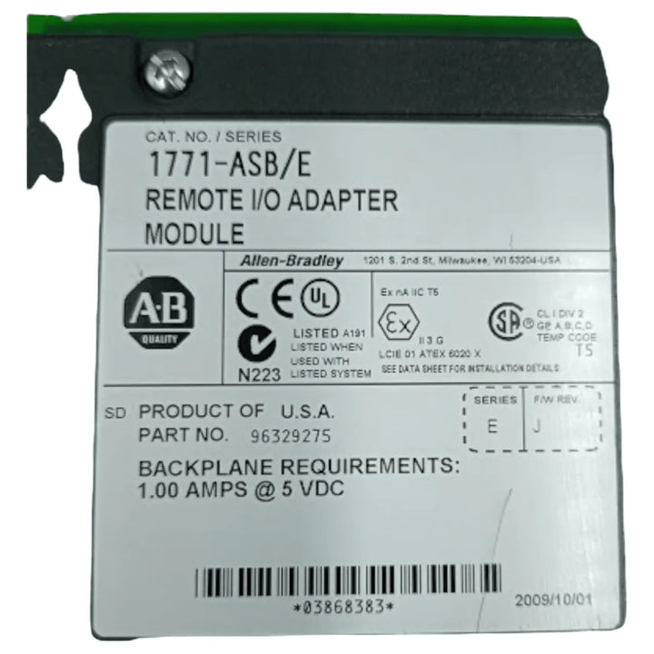 Módulo Adaptador Allen Bradley 1771-ASB E - Cabo Eletro