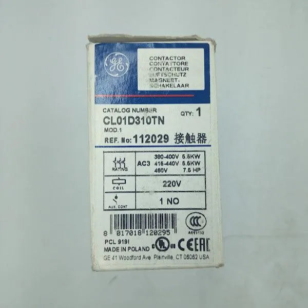 Contator Tripolar GE CL01D310TN 25A 1000v LB1D N 220 VDC - Cabo Eletro