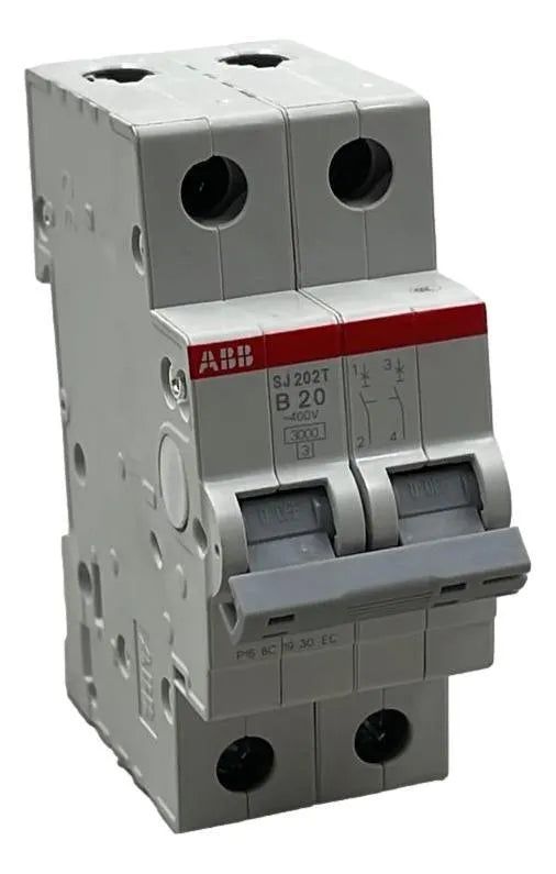 Disjuntor ABB Bipolar DIN 6 até 50A Curva B 2P 400v 3kA - Cabo Eletro