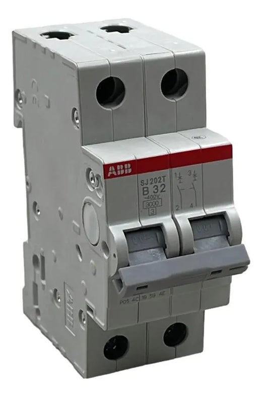 Disjuntor ABB Bipolar DIN 6 até 50A Curva B 2P 400v 3kA - Cabo Eletro