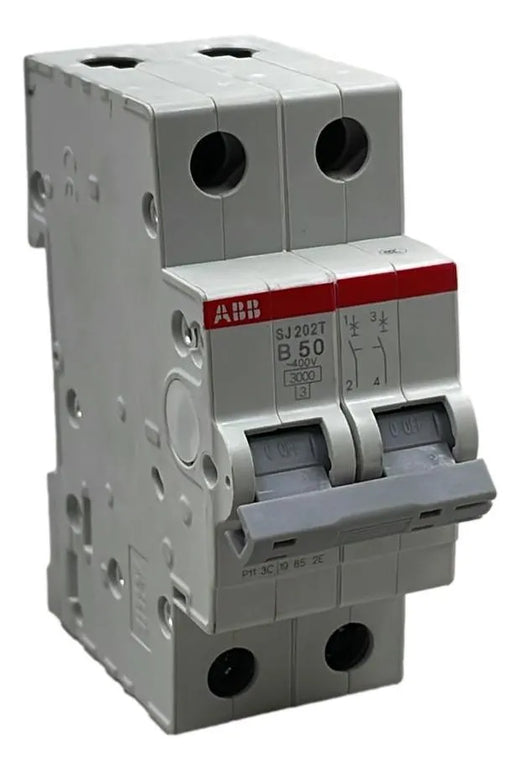 Disjuntor ABB Bipolar DIN 6 até 50A Curva B 2P 400v 3kA - Cabo Eletro