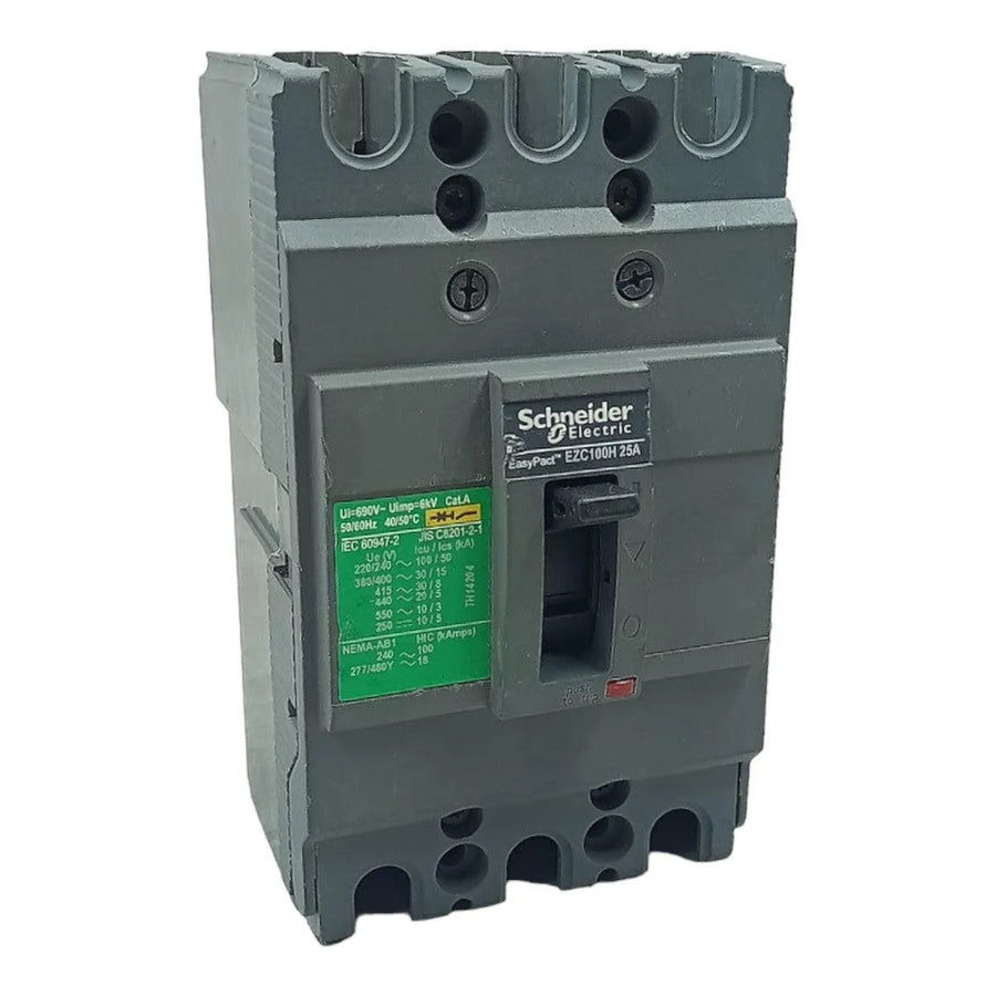 Disjuntor Bipolar Schneider EZC100H 25A 6KV 690V - Cabo Eletro