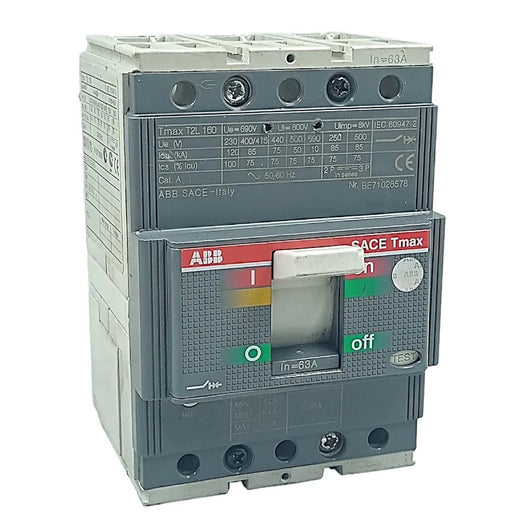 Disjuntor Caixa Moldada ABB Tmax T2L 160 690V 63A 50/60Hz - Cabo Eletro