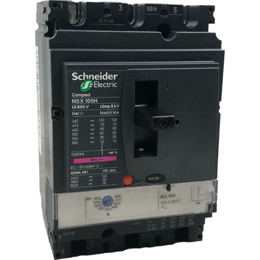 Disjuntor Caixa Moldada Schneider NSX 100H 100mA 3P3T - Cabo Eletro