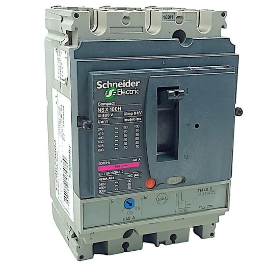 Disjuntor Caixa Moldada Schneider NSX100H 800V 8KV 40A - Cabo Eletro