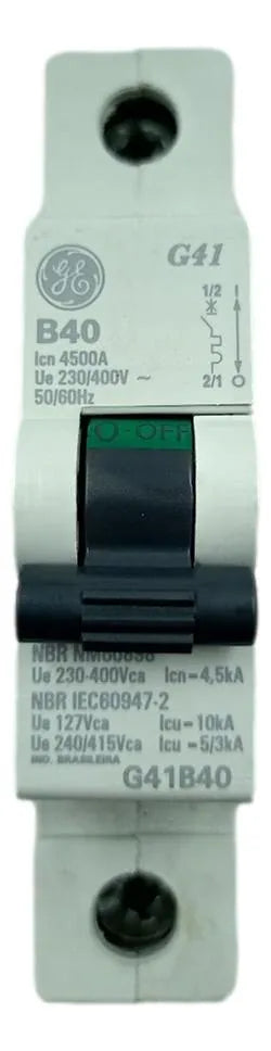 Disjuntor GE Monopolar DIN 06a Ate 63a Curva B - Cabo Eletro