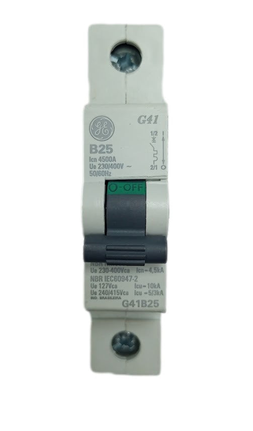 Disjuntor GE Monopolar DIN 06a Ate 63a Curva B - Cabo Eletro