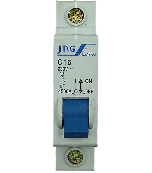 Disjuntor Monopolar JNG DZ47-63 C16 230v 4,5kA - Cabo Eletro