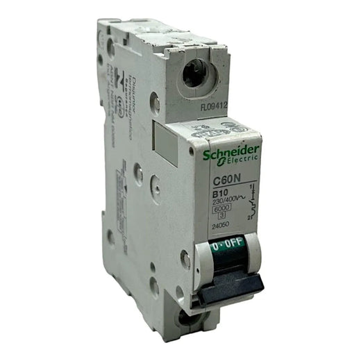 Disjuntor Monopolar Schneider C60N B10 Curva B 10A 230/400V - Cabo Eletro