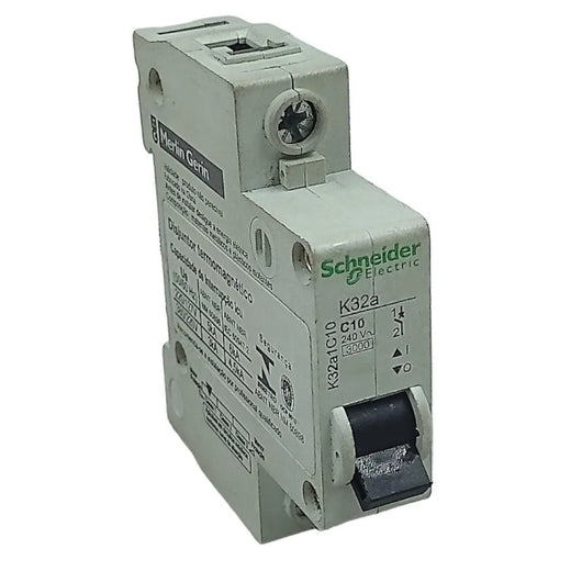 Disjuntor Monopolar Schneider K32A1C10 Curva C 10A 240v 3kA - Cabo Eletro