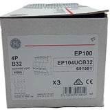 Disjuntor Tetrapolar GE EP104UCB32 Curva B 32A 220/880v 6kA - Cabo Eletro